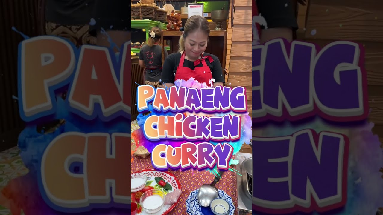 Making panaeng chicken curry in 10 minutes, including all explanations. 