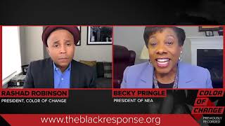 #TheBlackResponse Becky Pringle with Rashad Robinson