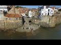 Robin Hoods Bay, Yorkshire & the smuggler's tunnel from the air by drone