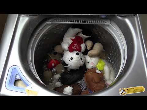 Washing stuffed animals in the washing machine - LG Mega Capacity washer