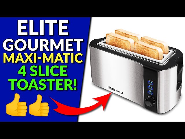 Elite Gourmet 4-Slice Long Slot Toaster