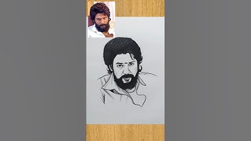 Allu Arjun simple drawing 🥰🙂 #shorts #art #drawing #alluarjun