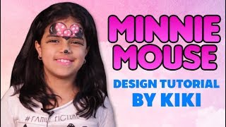 Minnie Mouse Face Paint Design Tutorial by Kiki
