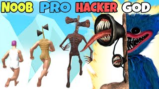 NOOB vs PRO vs HACKER vs GOD in Monsters Lab - Freaky Running screenshot 4