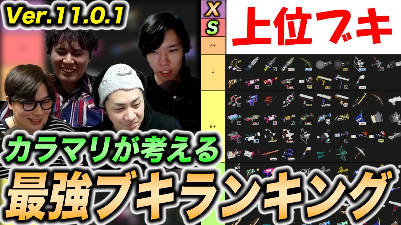 【Ver.11.0.1】カラマリが考える最強ブキランキング【スプラトゥーン3】