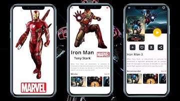 Iron Man Superheroes Movies App UI Design