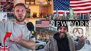 British Guy Reacts To L3WG Eating The Most Iconic NYC Foods!