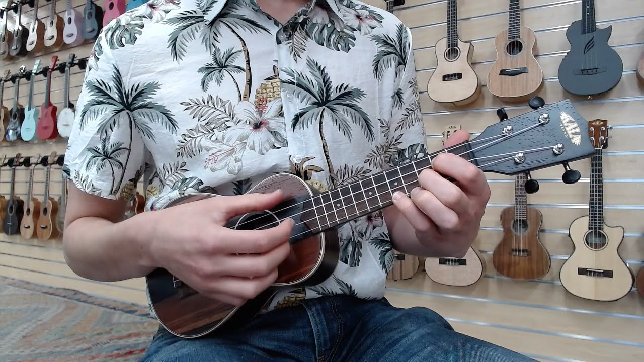 Kala Striped Ebony Soprano Ukulele - Sound Demo