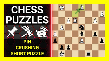 Chess Puzzles to Practice. Themes: Pin, Crushing, Short puzzle. Learn Chess