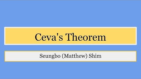 Ceva’s Theorem