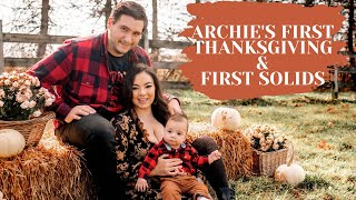 Our FIRST Thanksgiving and Baby's FIRST Solids!