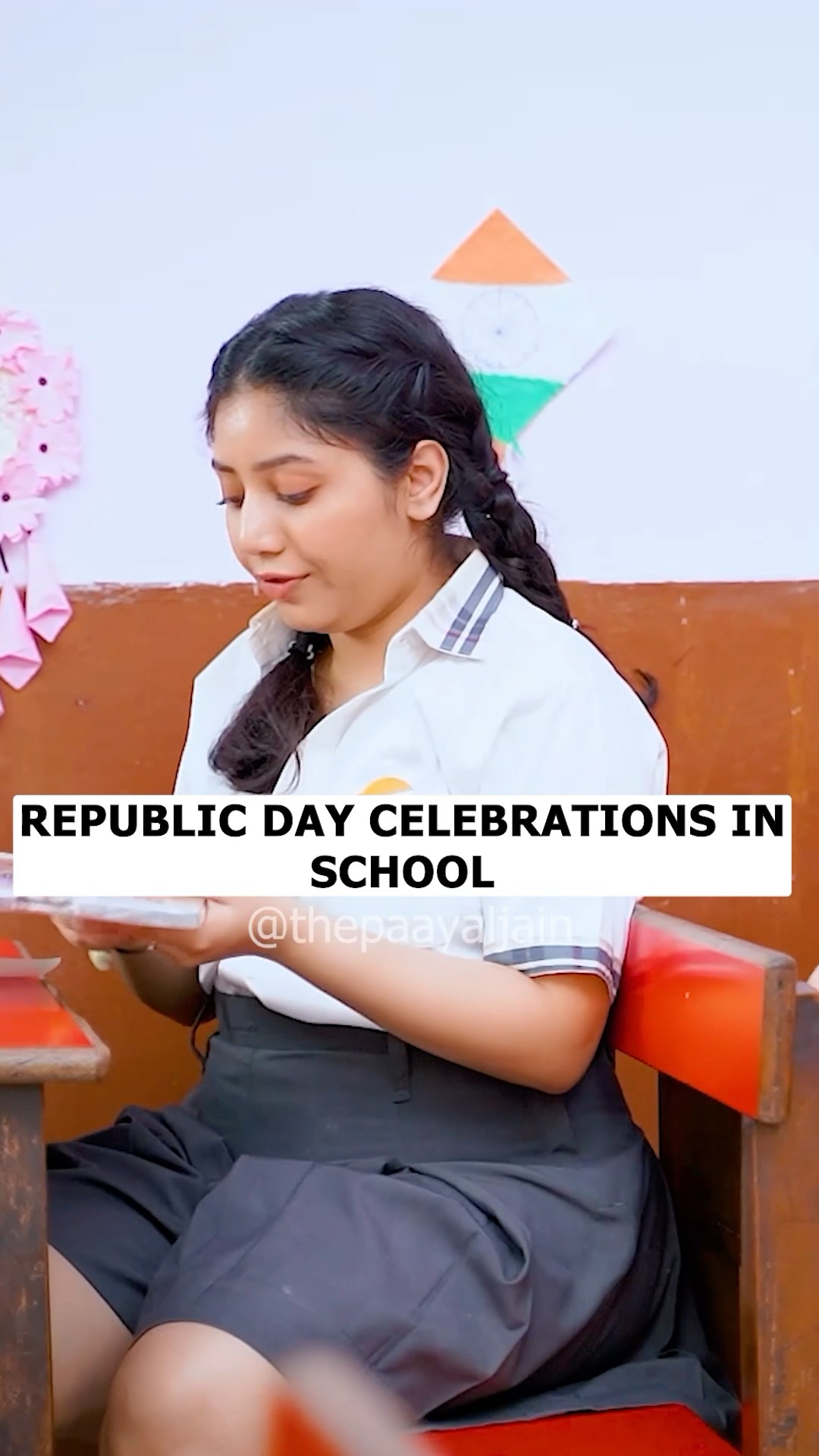 Flag making in school | School life and republic day | School Life #shorts