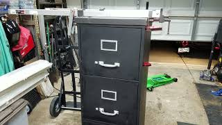 Small Metal Filing Cabinet Rolling Tool Box Conversion