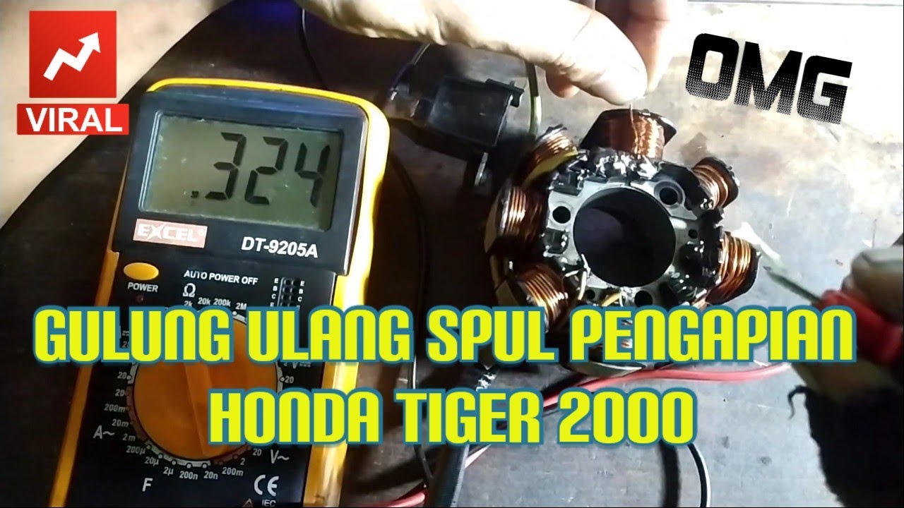 FULL Proses❗❗ Tutorial Cara Gulung/Lilit Spul Pengapian/Jalan/CDI Honda Tiger 2000 200cc