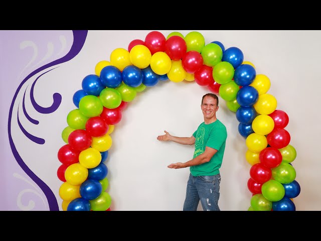 how to make BALLOON ARCH WITHOUT STAND - balloon arch - birthday decoration  ideas at home Gustavo gg 