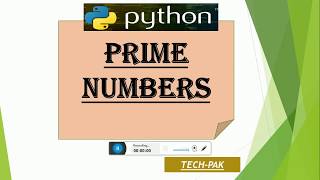 HOW TO CHECK PRIME NUMBERS IN PYTHON USING BREAK STATEMENT  | TUTORIALS FOR BEGINNERS