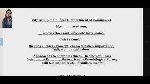 M.com Pure 1st sem.|Business ethics & Corporate Governance | Unit-1| Lecture-3|