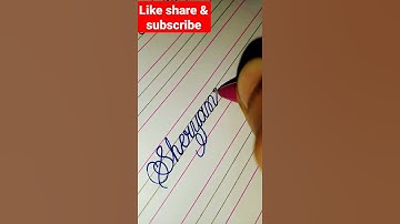 Sheryansh name in beautiful cursive writing, with best handwriting, By-Pinky Sharma...