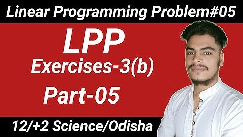 Linear programming problem-05 l Exercises-3b l +2Science second year mathematics l LPP CHSE