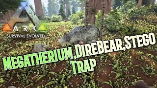 【PS4】ARK クリスタルアイルズ編 #183 「メガテリウム ショートフェイスベア ステゴサウルスのトラップ」 Megatherium , Direbear , Stego Trap