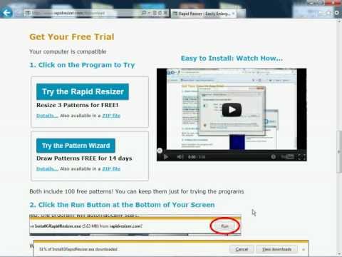 How to Install the Rapid Resizer or Pattern Wizard (IE9)