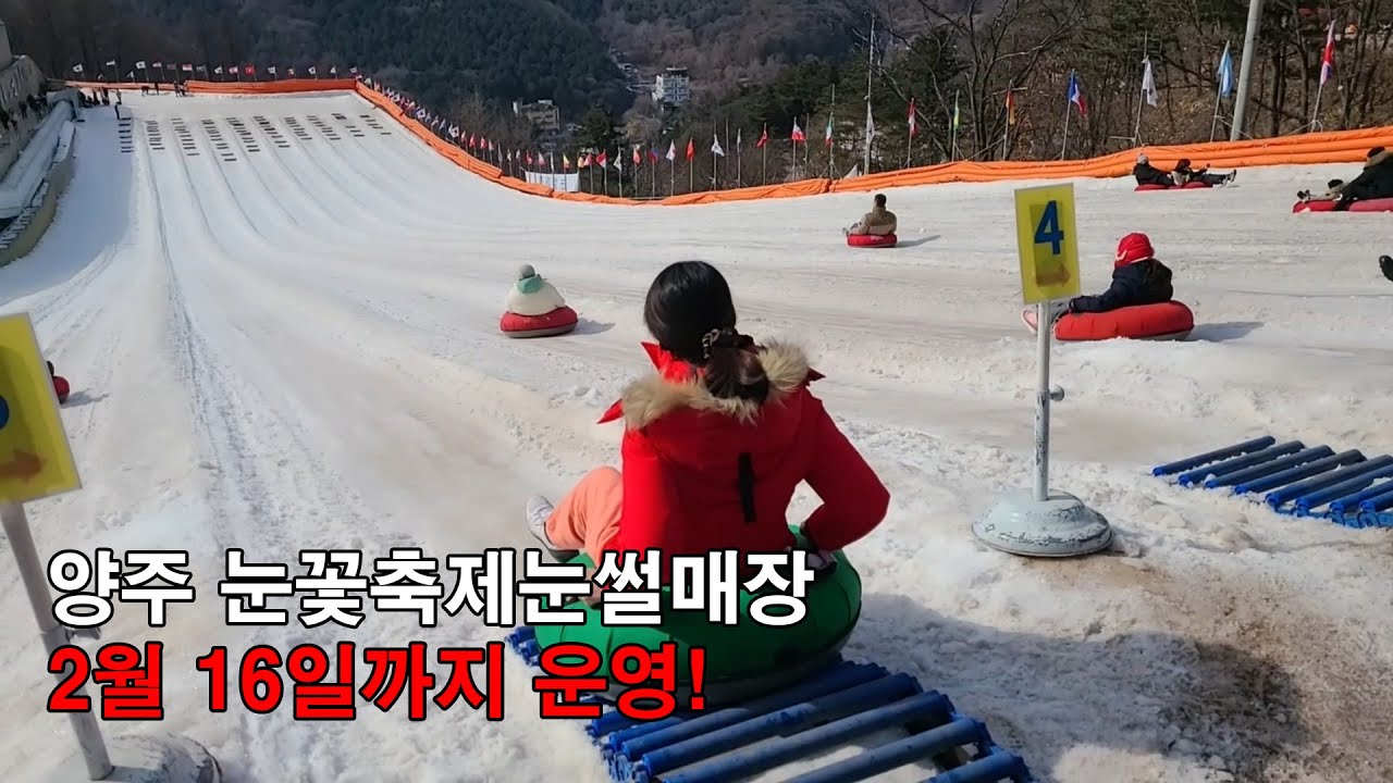 겨울 가볼만한 곳! 양주 눈꽃축제 눈썰매장 다녀왔어요!