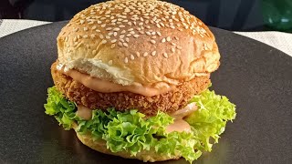纯虾肉汉堡包 ｜比麦❌❌更美味 |  Shrimp Burger
