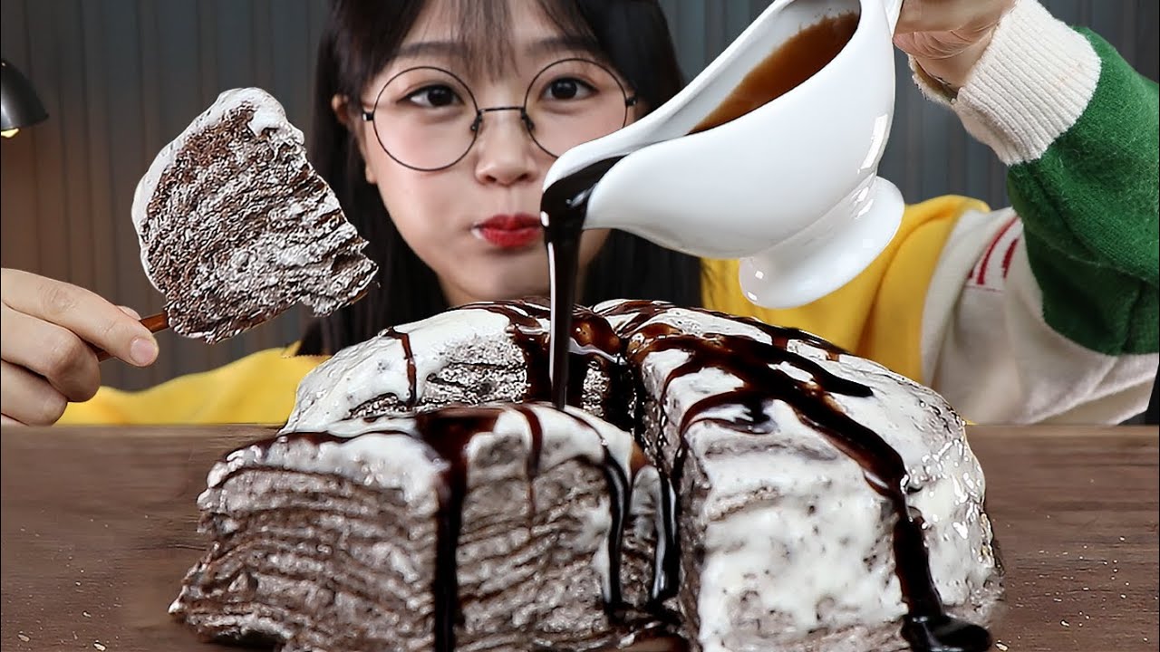 АСМР ЕДА КРЕПОВЫЙ ТОРТ OREO🍰 ДЕСЕРТ | MUKBANG | EATING SHOW