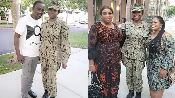 MEET PASUMA DAUGHTER, OPEYEMI WHO IS A NAVAL OFFICER IN AMERICA AS HE VISIT HER IN CALIFORNIA