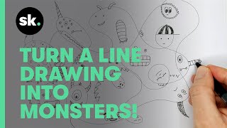 30-Day Drawing Challenge |  Day 11: Line Drawing Monsters
