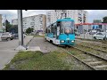 71-619а и БКМ-60102 (борт 305,316) на обкатке новых путей на Циолковского