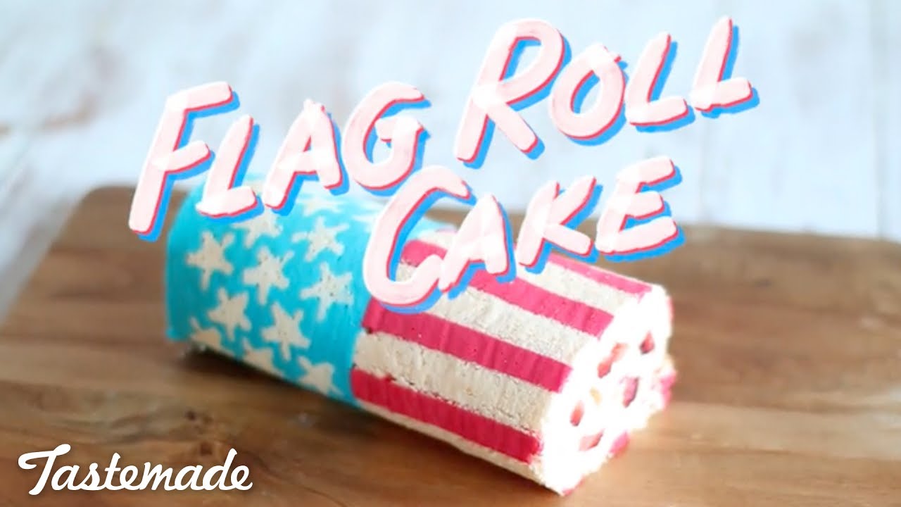 american flag roll cake