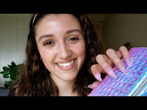 ASMR Tapping for Tingles & Sleep (long nails ♡ whispering)