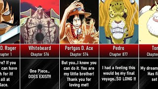 One Piece Characters Last Words I All Major Deaths in One Piece I Anime Senpai Comparisons