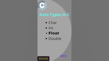 Data Types in C