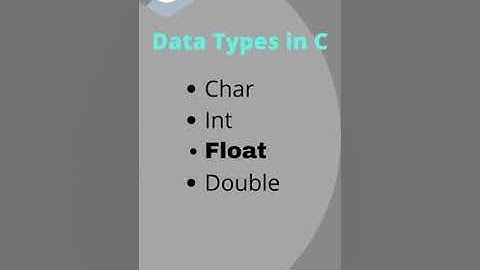 Data Types in C