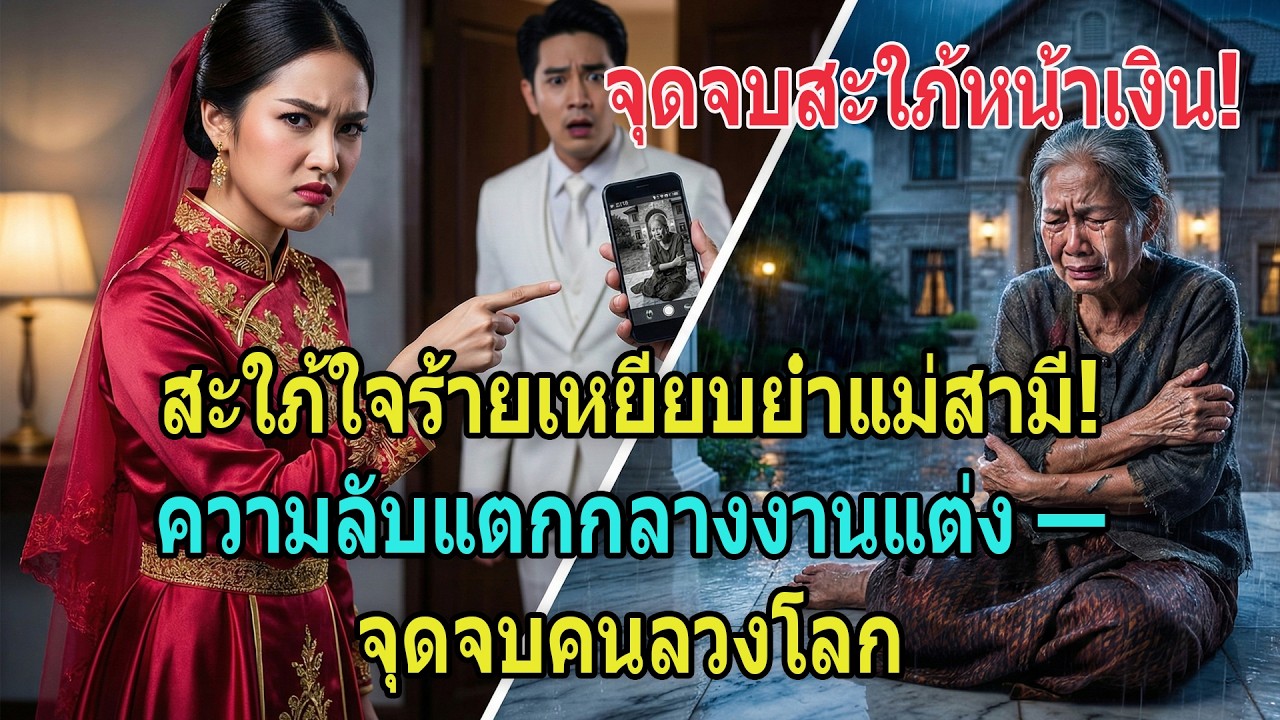 จุดจบคนลวงโลก ! สะใภ้ใจร้ายเหยียบย่ำแม่สามี! ความลับแตกกลางงานแต่ง...