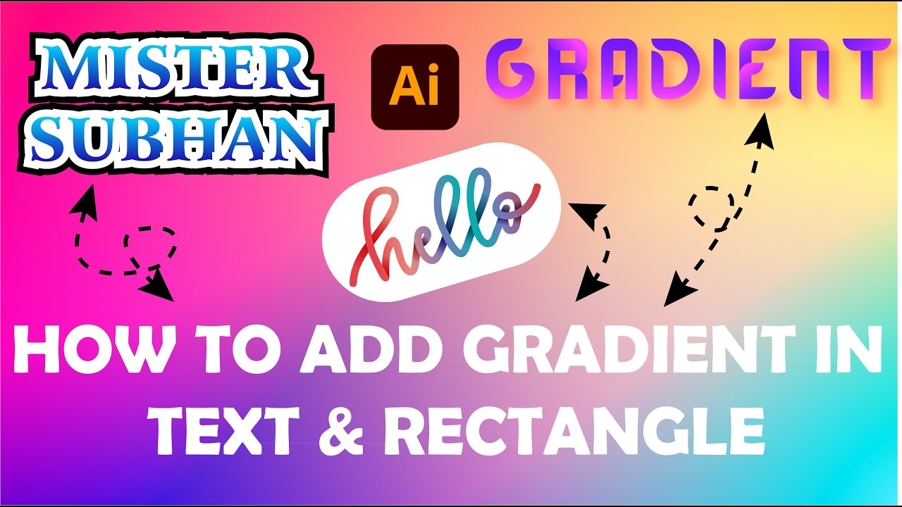 How to Add Gradient Text in Adobe Illustrator - YouTube