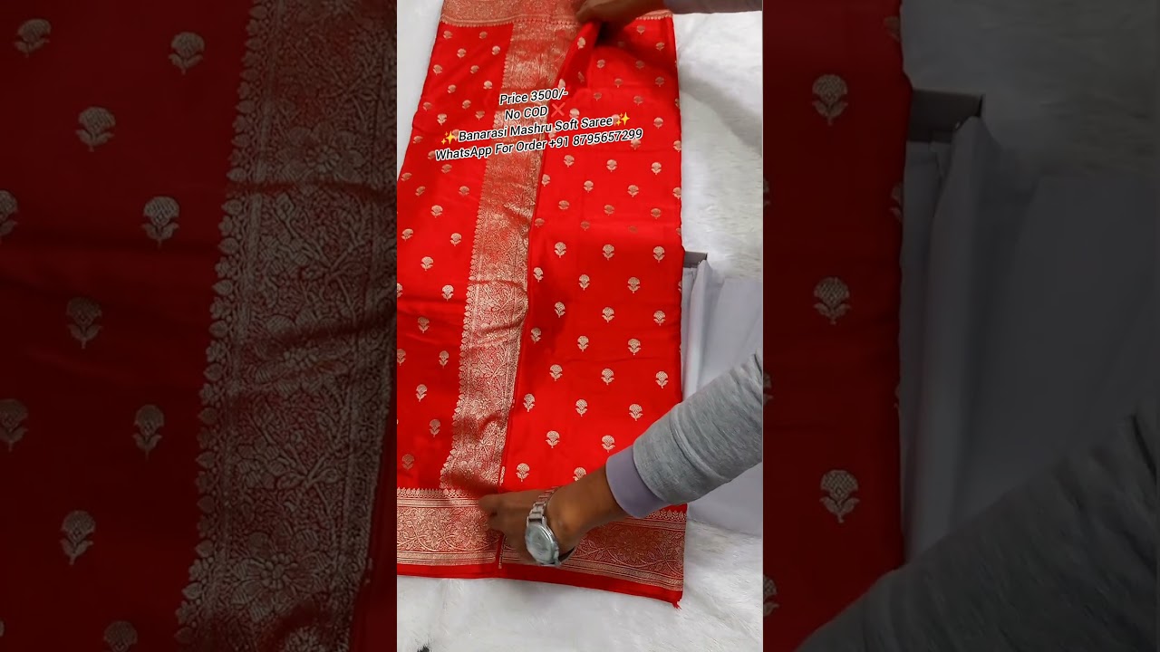 ✨ Red Colour Wedding Banarasi Mashru Katan Silk Saree ✨ Top Banarasi Sarees In Hyderabad 🌹Silk Saree