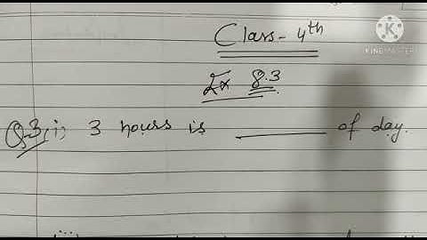Class-4, Maths, Ch-8, Fraction Number, Ex-8.3