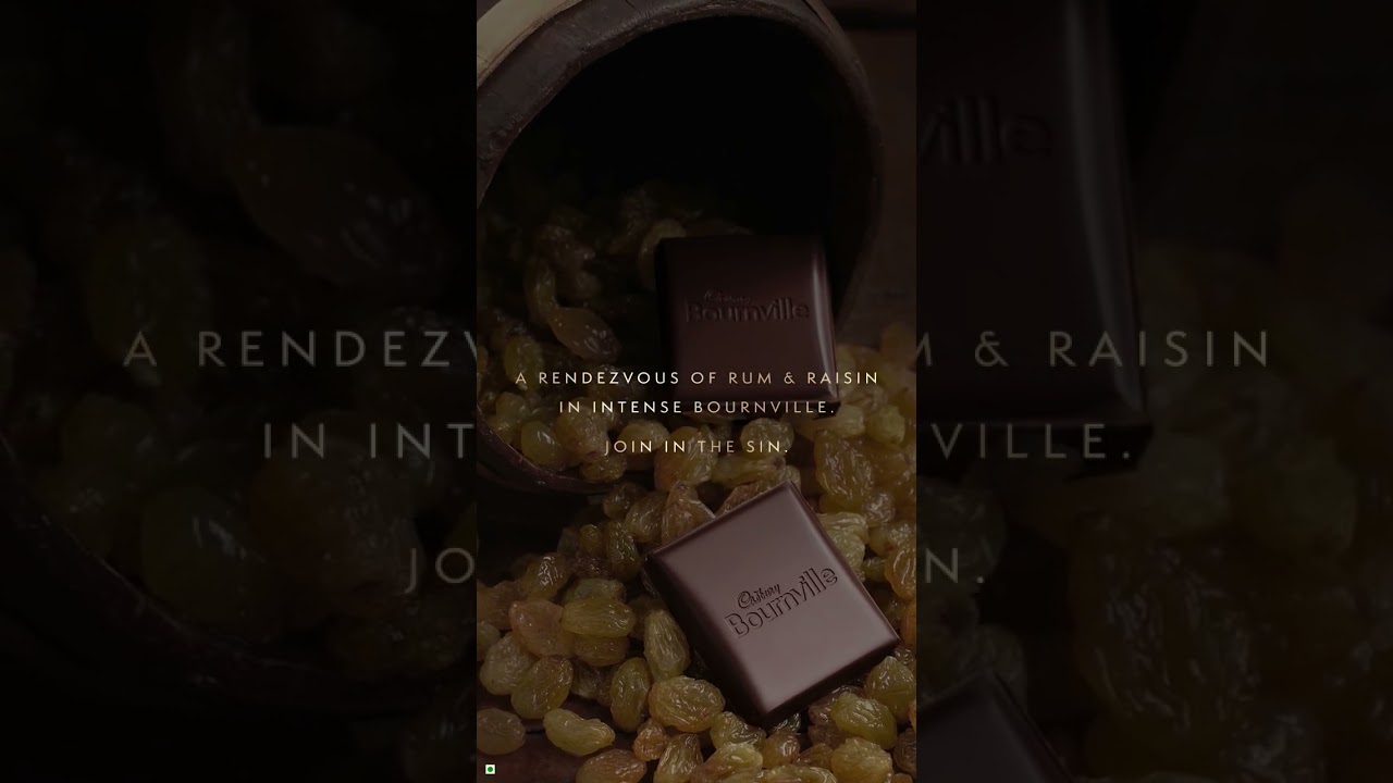 Experience sweet, fruity raisins and sinful rum flavour in intense dark Bournville.