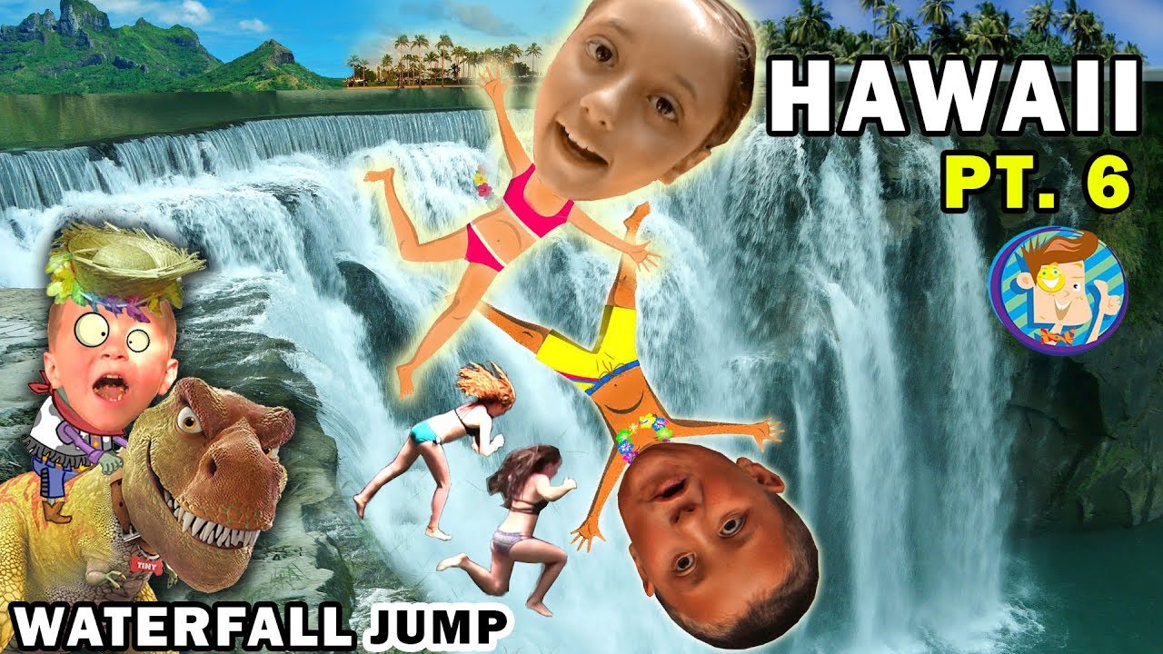 WATERFALL JUMPING KIDS! Epic Hiking Adventure @ Twin Falls Hawaii (FV ...