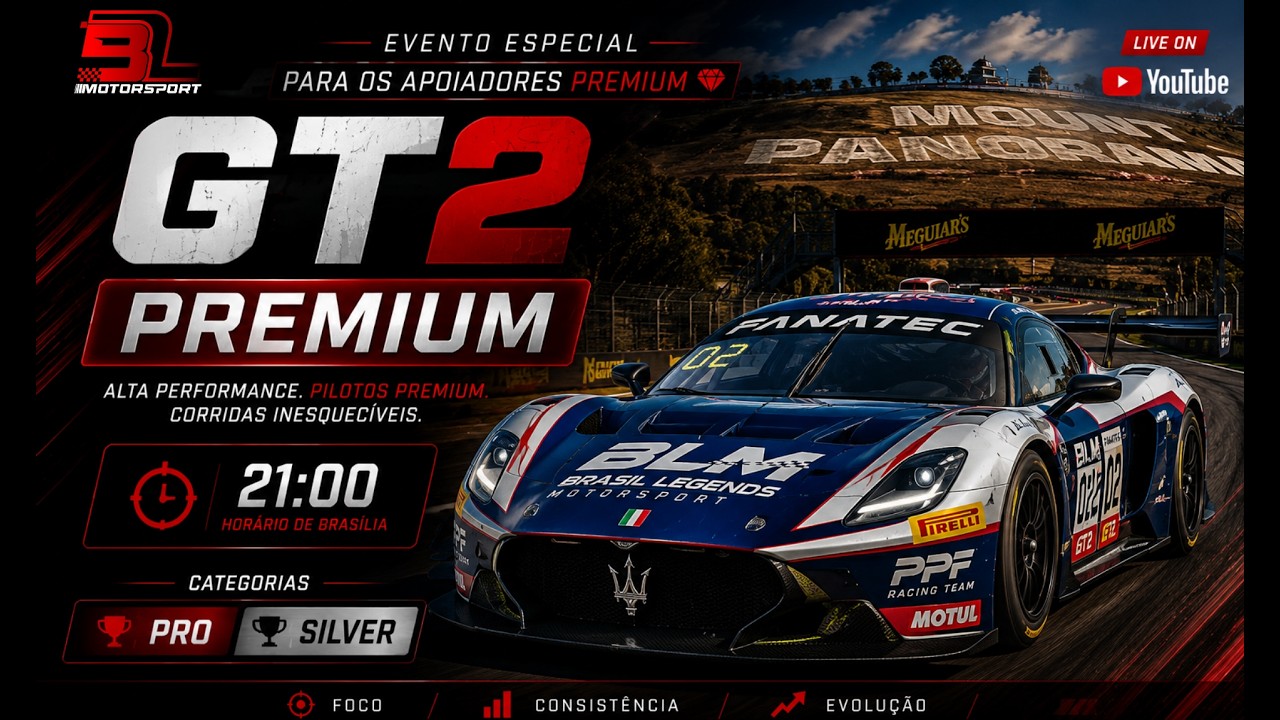 🏁 Evento GT2 PREMIUM em Mount Panorama 🚥 Sobreviver e Vencer