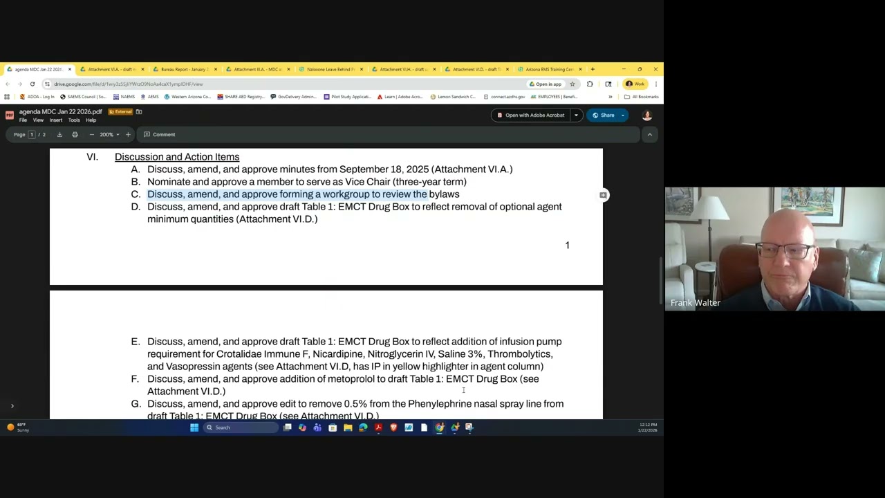 Medical Direction Commission Meeting 01/22/2026