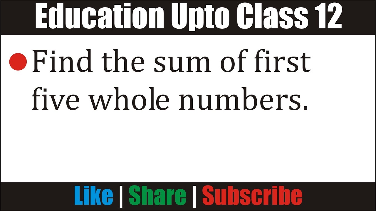 sum-of-first-5-whole-numbers-english-urdu-youtube