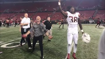 RAW: Mike Norvell celebrates dramatic win over Louisville