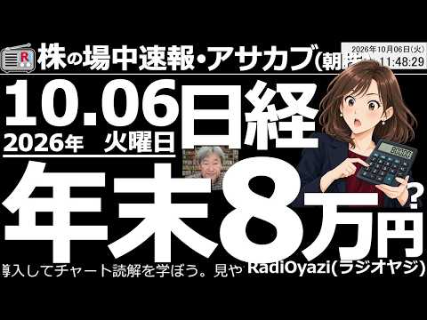 【朝株！(投資情報)】日経平均は年末８万円に向かう？日経の週足は上昇トレンドを維持。６月の高値を抜いて８万円に向かう可能性あり。今日のテーマ株はセキュリティ。4493サイバーなどが急浮上。