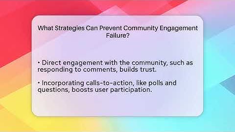 What Strategies Can Prevent Community Engagement Failure? - Everyday-Networking