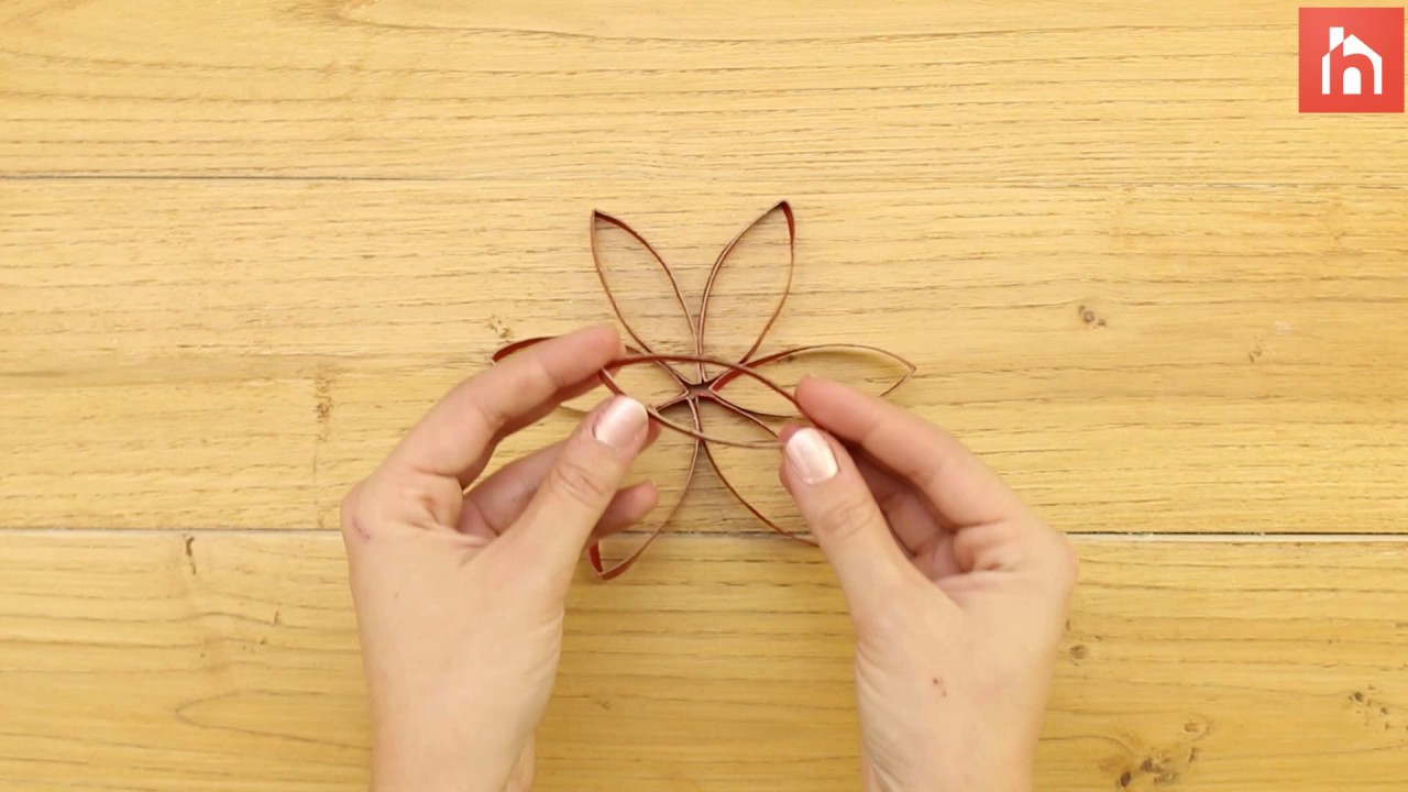 How To Make a Simple Toilet Paper Roll Snowflake YouTube