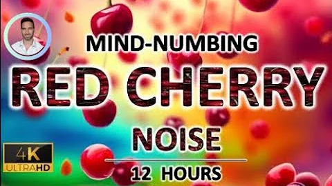 Mind-numbing Red Cherry Noise | 12 Hours | BLACK SCREEN | Study, Sleep, Tinnitus Relief and Focus